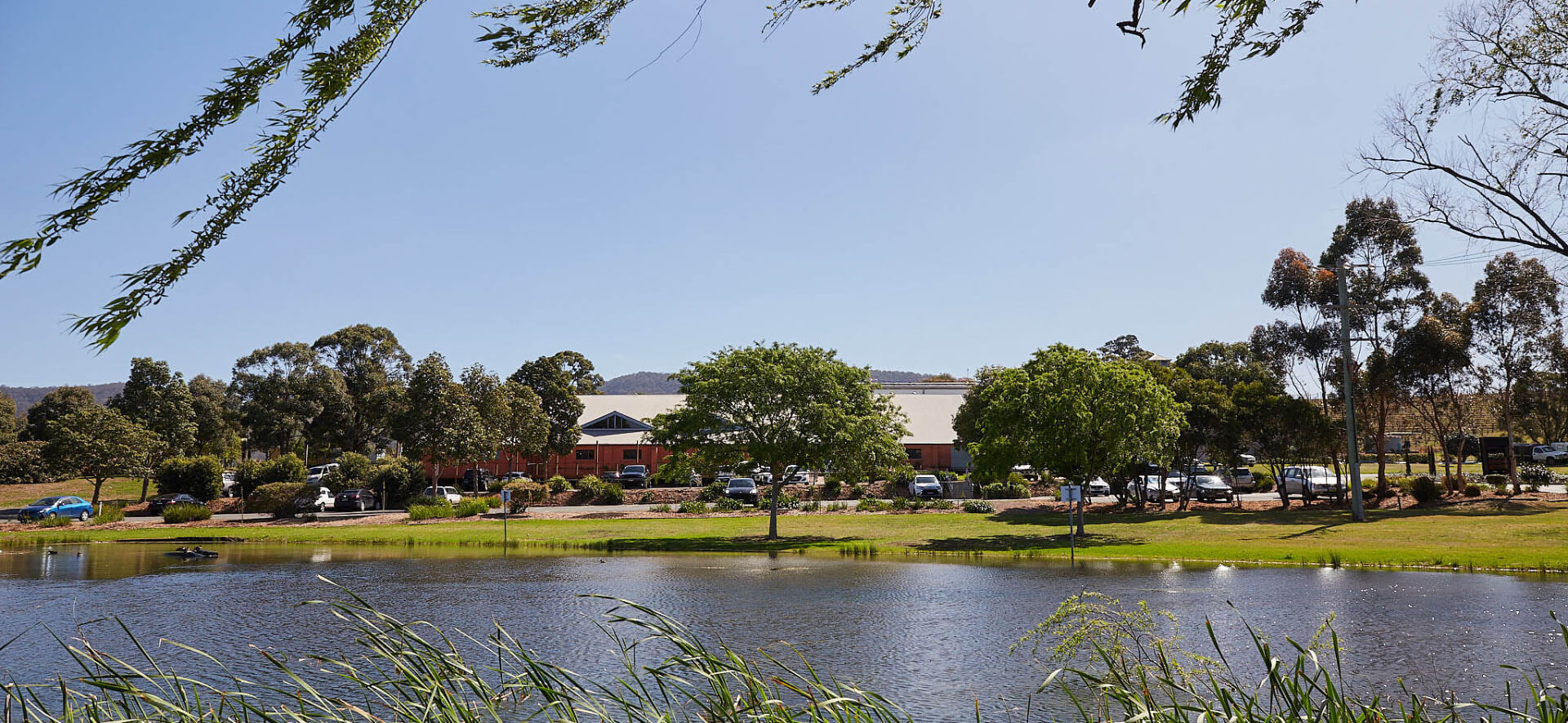 outside view of creek and pokolbin commercial building