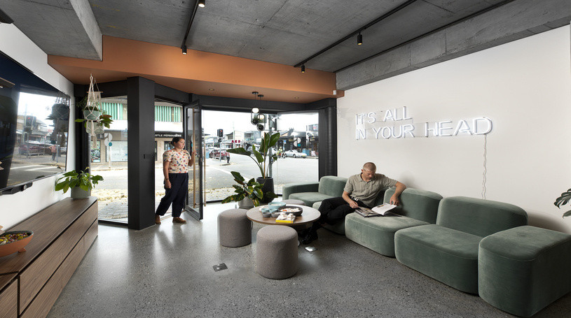 person entering new SDA office